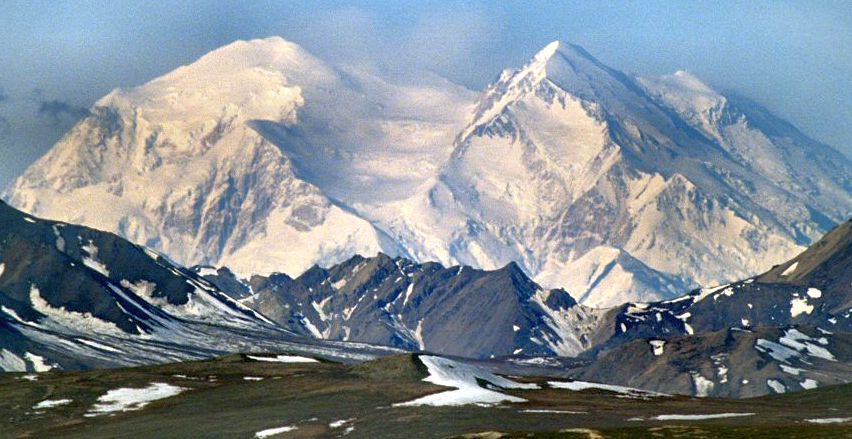 East Face of Denali ( Mount Mckinley ) in Alaska - the highest mountain in the USA and North America