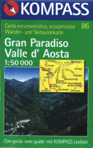 Gran Paradiso, Valle d Aosta - Kompass Map