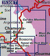 Chamonix Massif du Mont Blanc ( IGN Top 25 S )