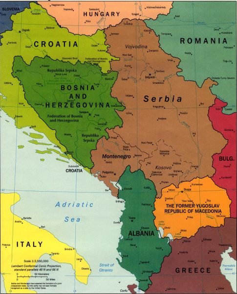 Serbia And Croatia Map Map of The Balkans: Slovenia, Croatia, Bosnia, Serbia, Macedonia 