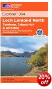 Loch Lomond North - Tyndrum, Crianlarich, Arrochar - OS Explorer Map