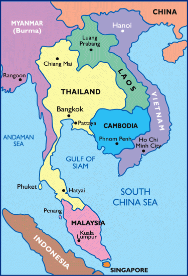 Map Of Malaysia Thailand South East Asia Map   China :: Thailand :: Malaysia :: Vietnam 