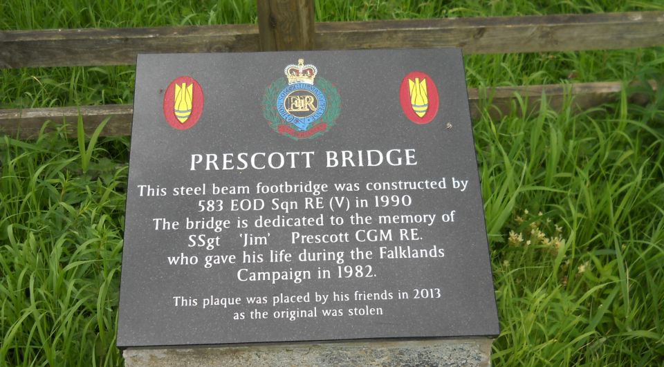 Memorial Plaque on the Prescott Bridge over Allander River