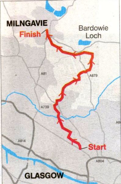 Route Map of the River Kelvin Way