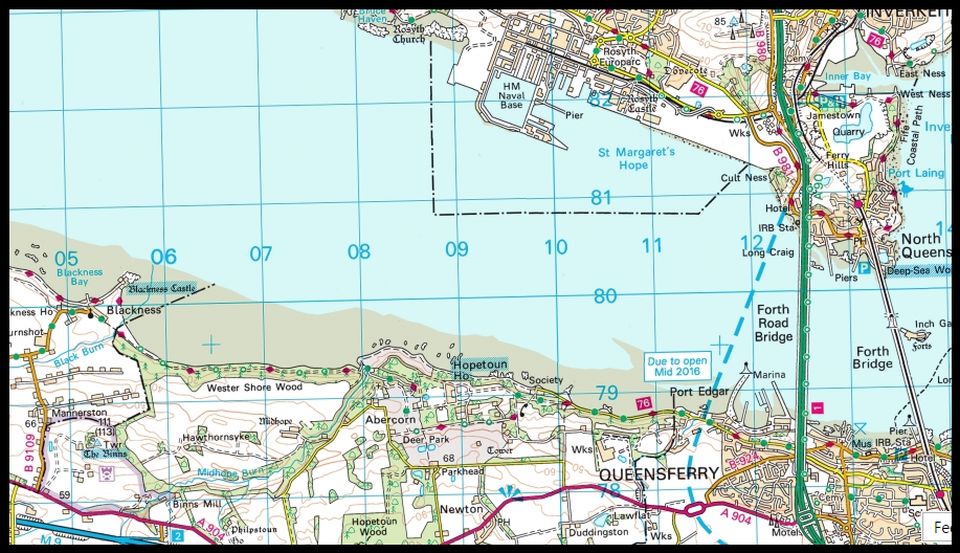 Map for Blackness to South Queensferry