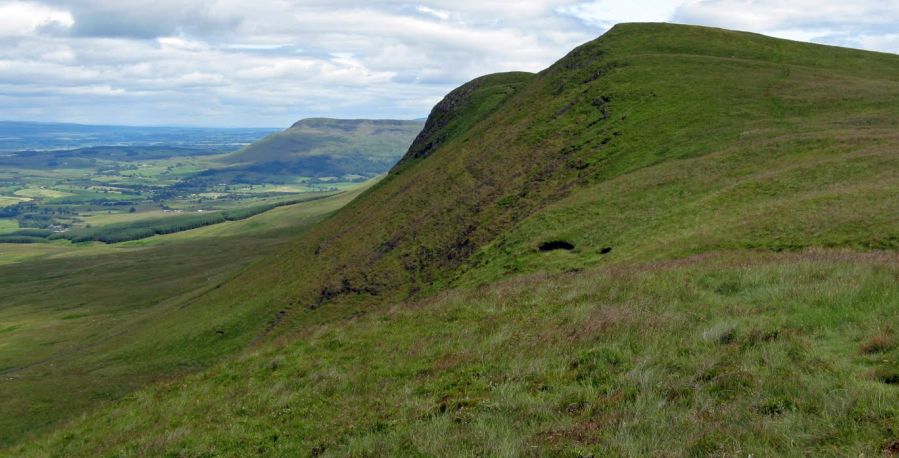 Earl's Seat in the Campsie Fells with Stronend in the Fintry Hills in background