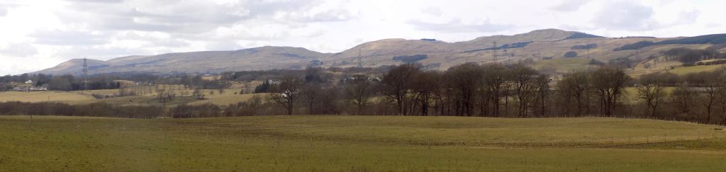 Kilsyth Hills and Forth & Clyde Canal from route of the Antonine Wall