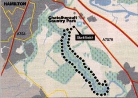 Route Map of Cycle Run around Chatelherault Country Park