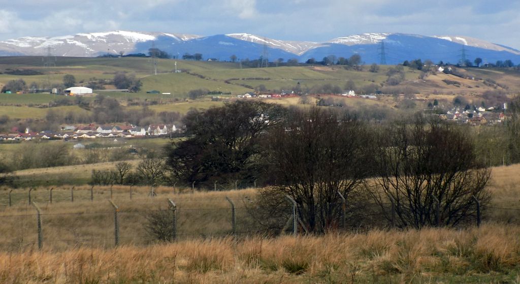 Ochil Hills from airport at Cumbernauld