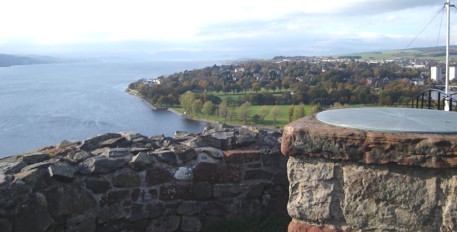 River Clyde and Levengrove Park from Dumbarton Castle