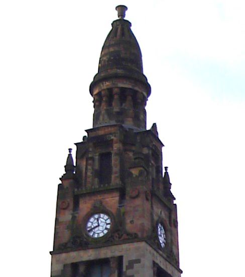 Spire of Glasgow City Free Church in St.Vincent Street