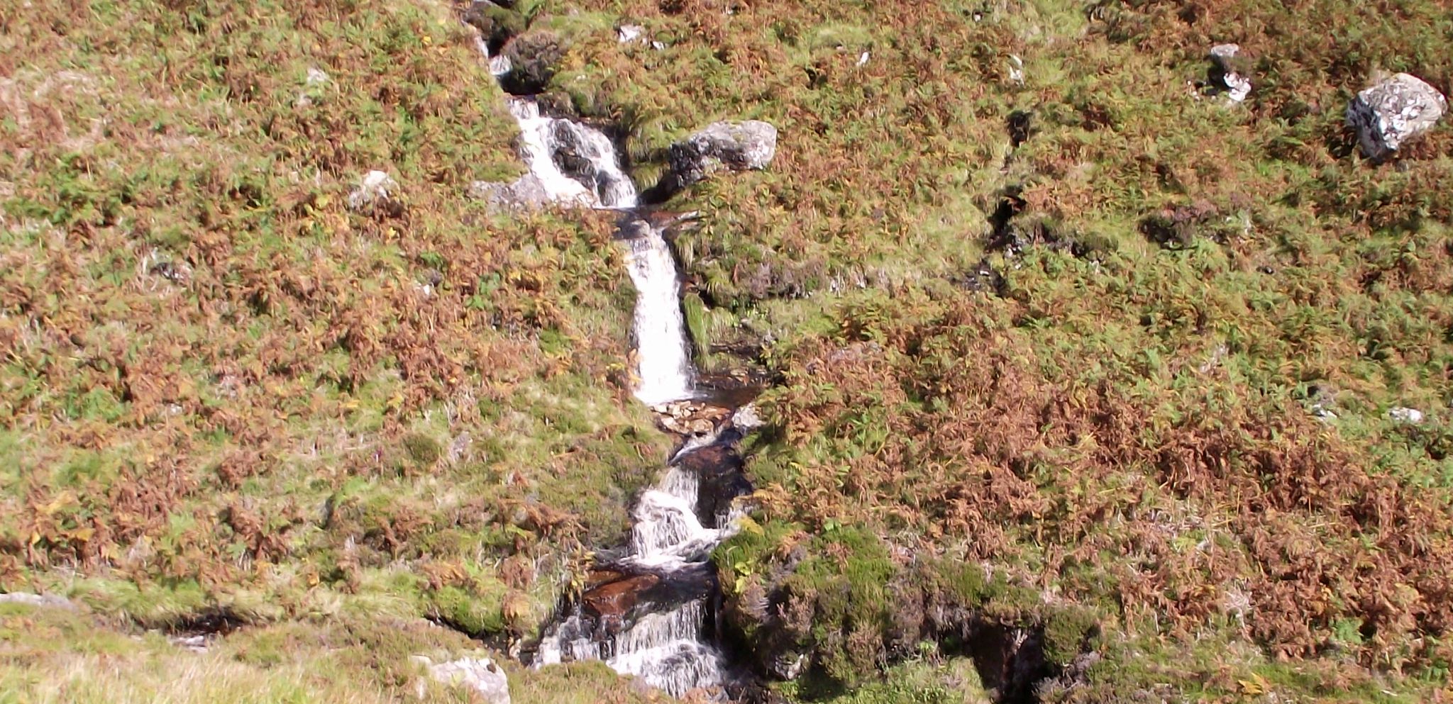 Waterfalls on stream in Glen Kendrum