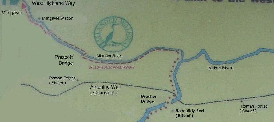 Map of Allander River Walkway