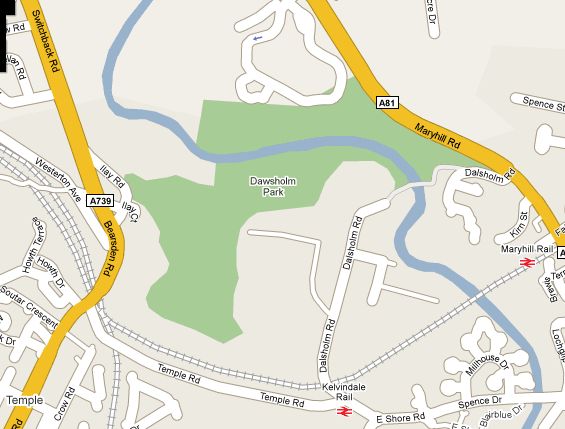 Location Map for Dawsholm Park