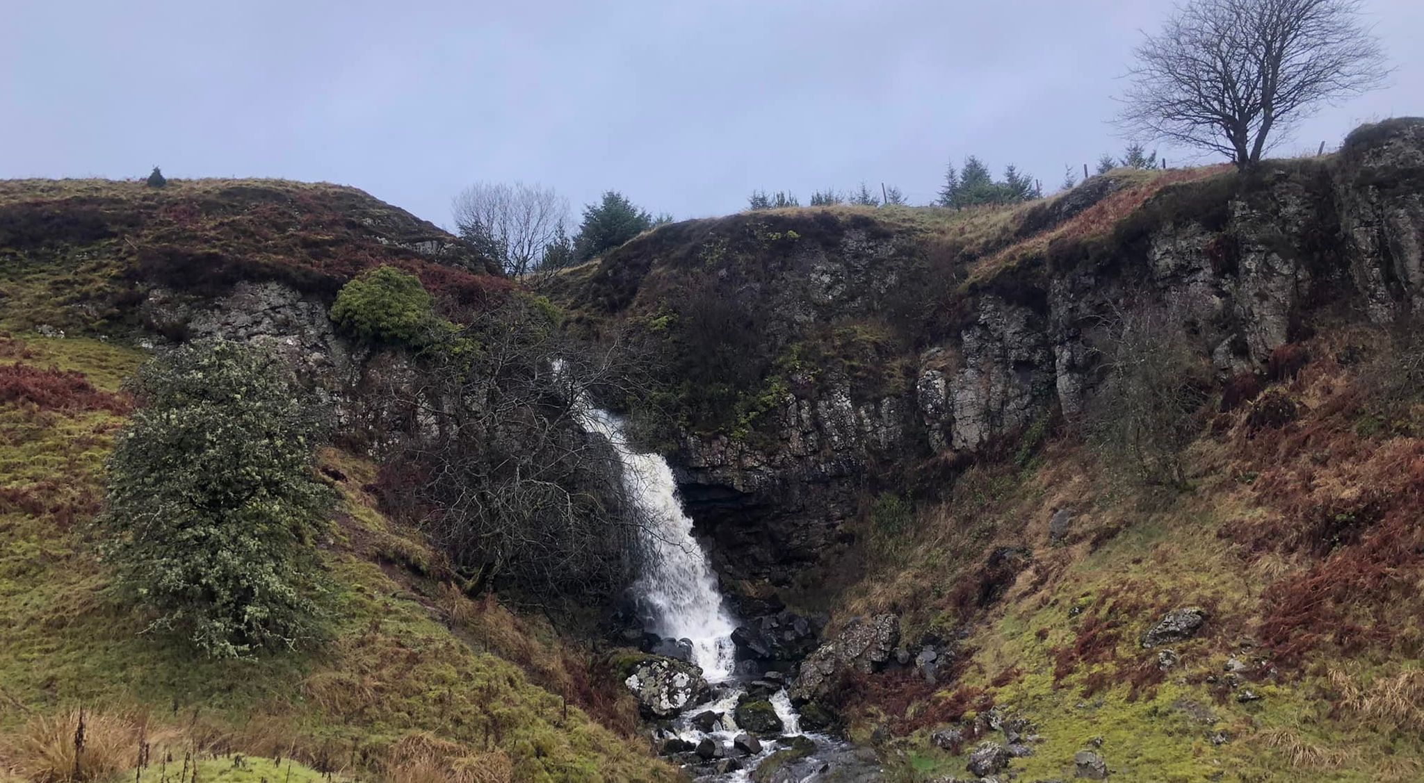 Waterfall on Banton Burn in Kilsyth Hills