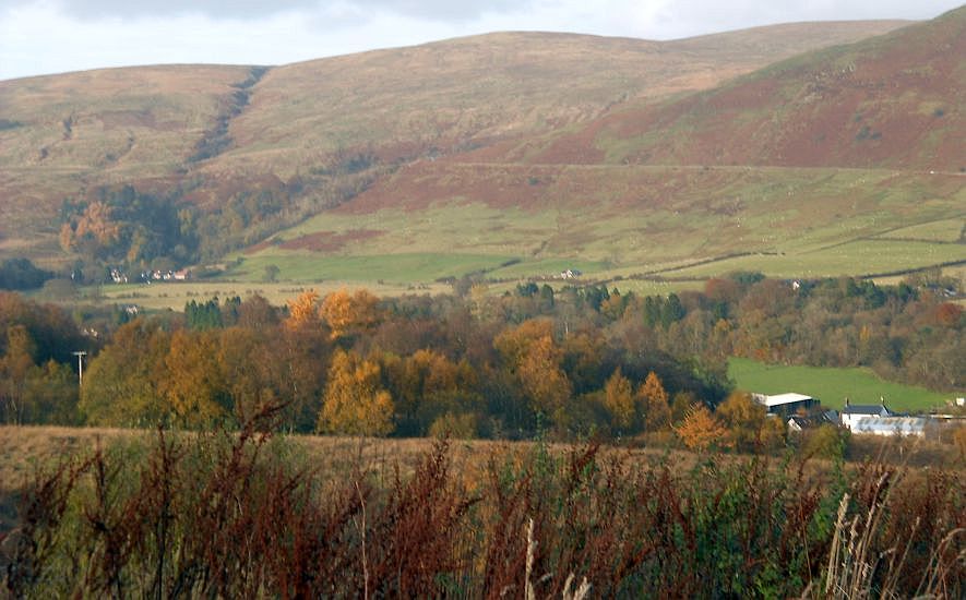 Crow road over the Campsie Fells from Lennoxtown