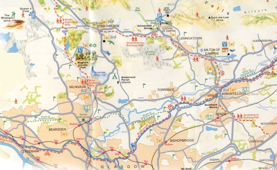 Map of Lennoxtown and Lennox Forest