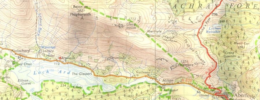 Map of Loch Ard