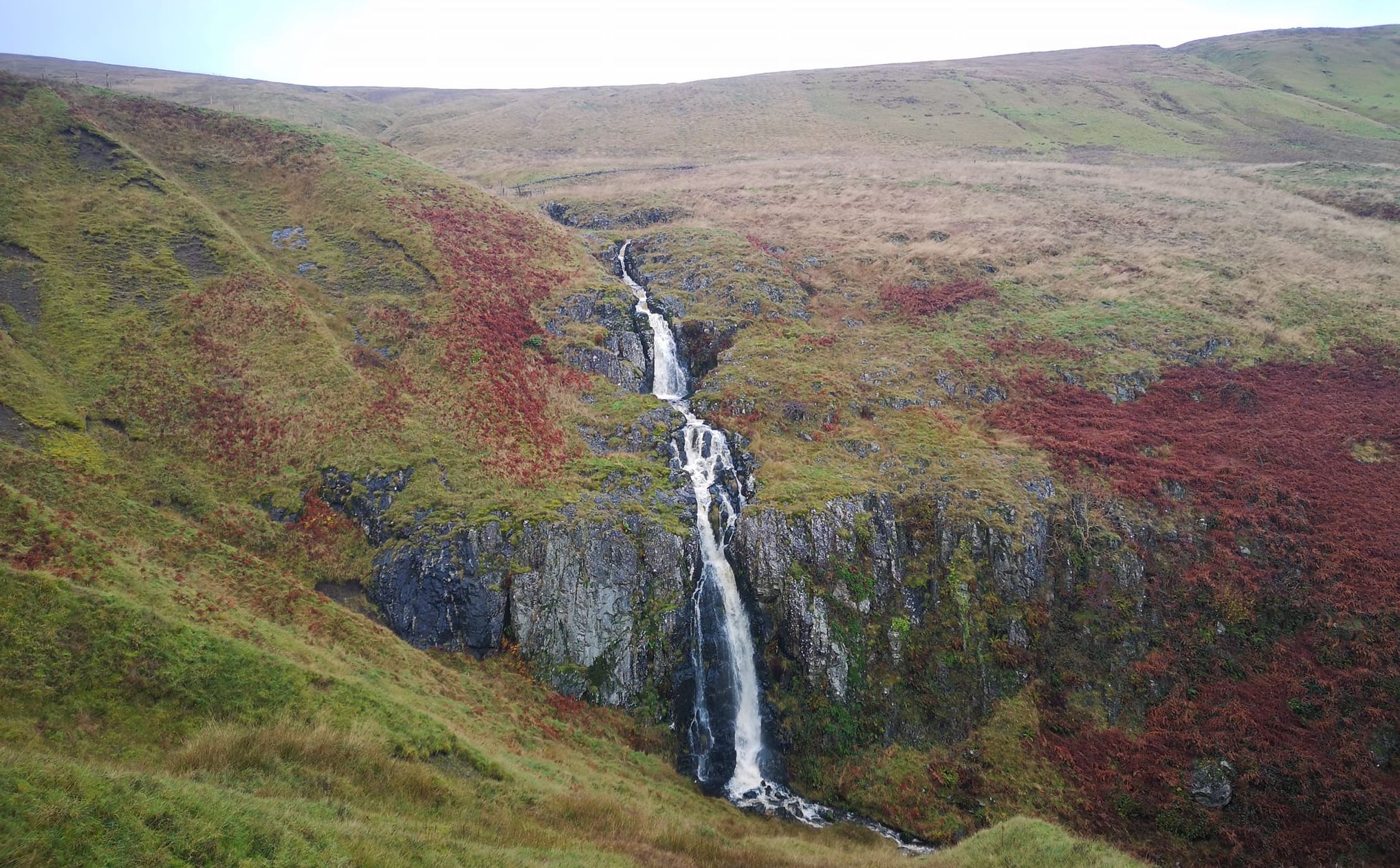 Waterfalls above Corrie Burn Glen