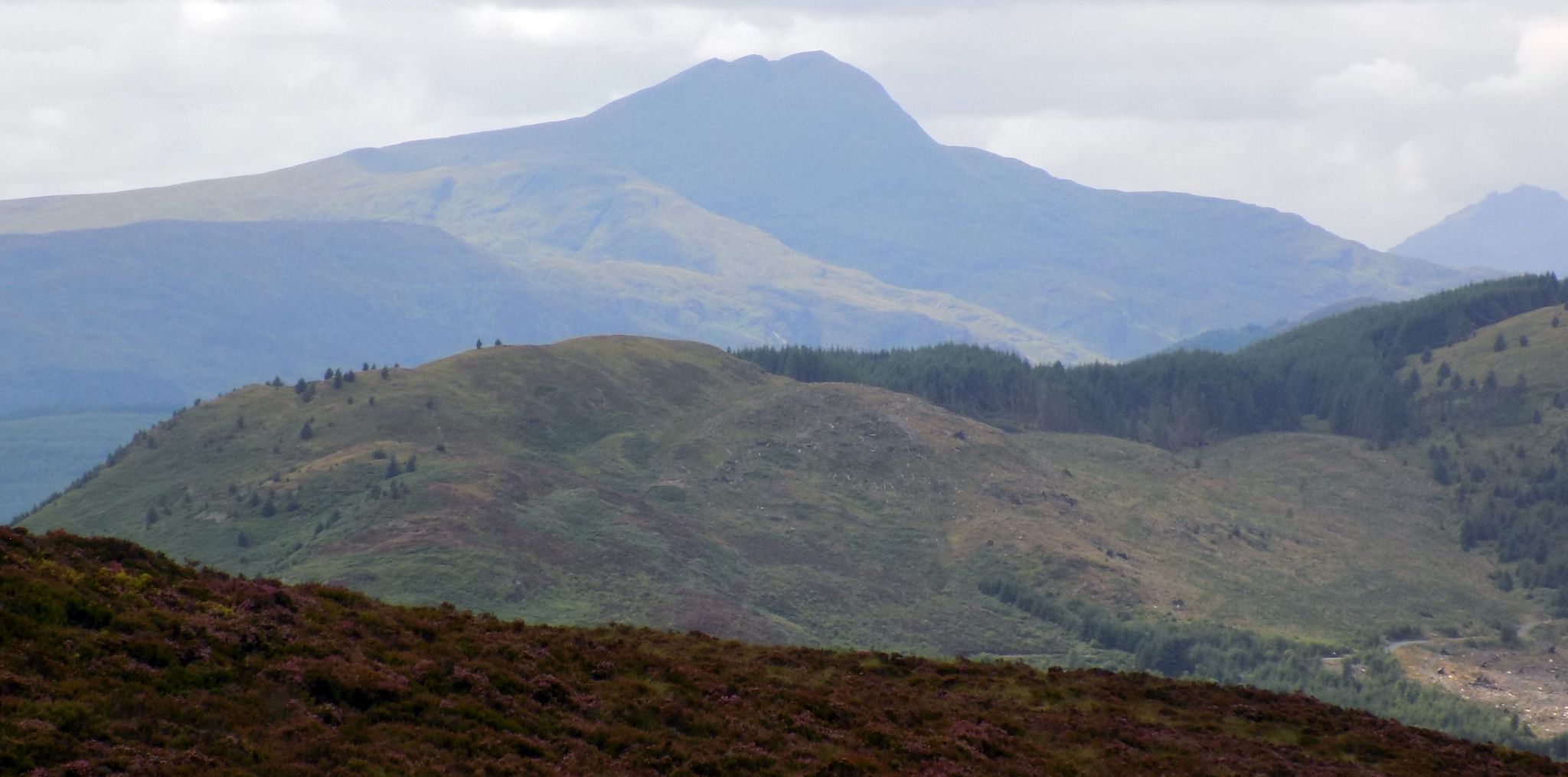 Ben Lomond from the Menteith Hills above Braeval Forest