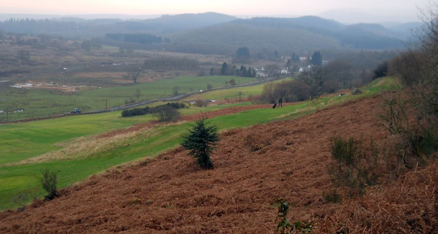 Aberfoyle Golf Course from Rob Roy Way through Braeval Forest