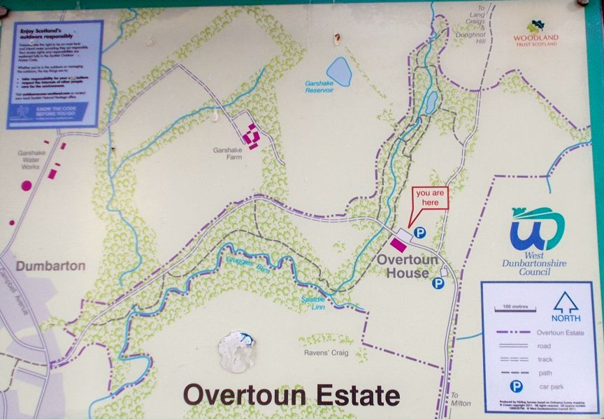 Map of Overtoun estate