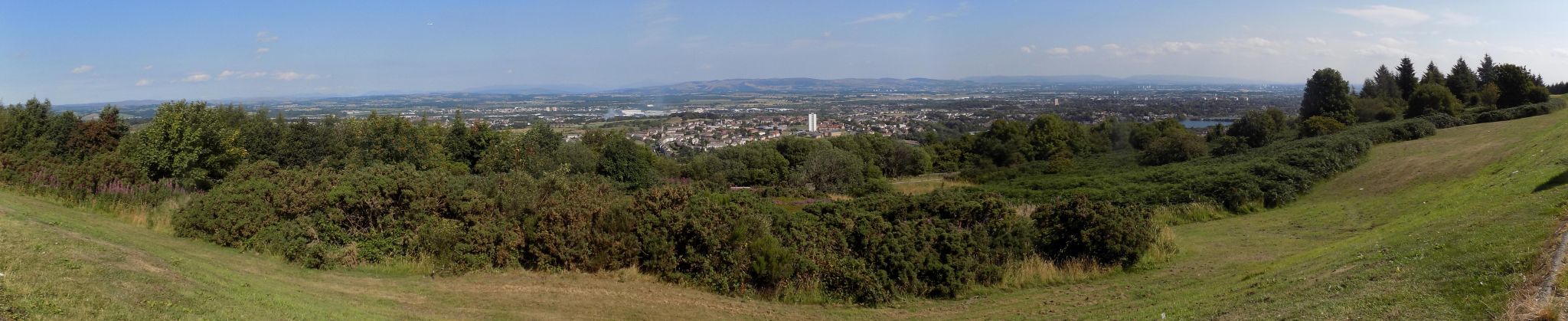 View from the "Car Park in the Sky" in Robertson Park area of Gleniffer Braes Country Park