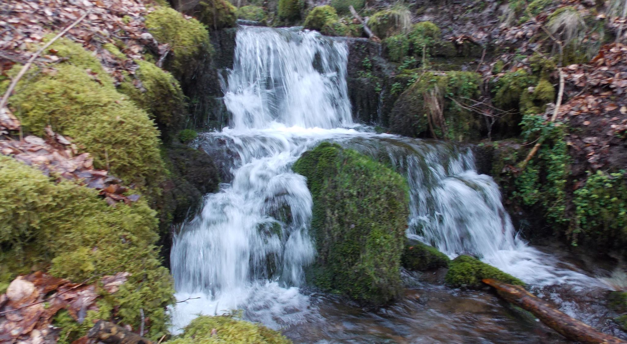 Waterfall on burn above Culcreuch Castle