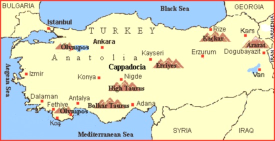 Mountains In Turkey Map Maps of Turkey, Istanbul, Marmara and Aegean Seas