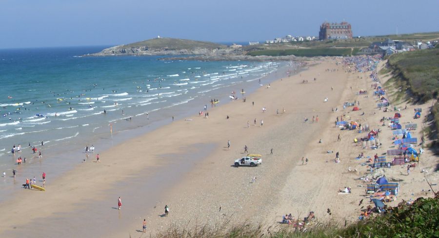 Fistral Beach at Newquay in Cornwall