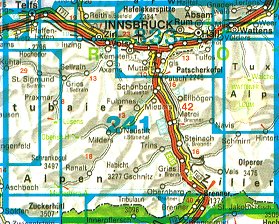 Innsbruck & Stubai Alps - Map